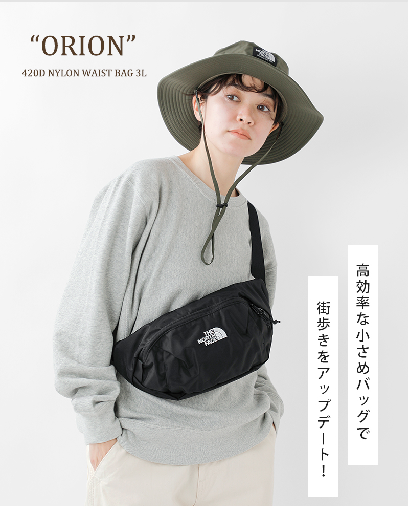 THE NORTH FACE420Dナイロンウエストバッグ3L“Orion”nm72256