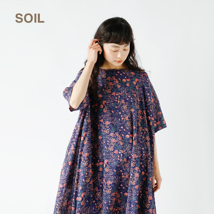 soil コットンフラワーワンピース-