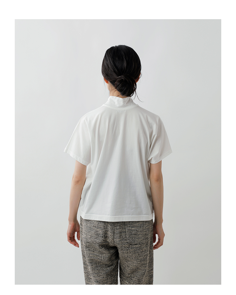 nooy(ヌーイ)スーピマコットン 天竺 ロールカラー Tシャツ nts02ss23
