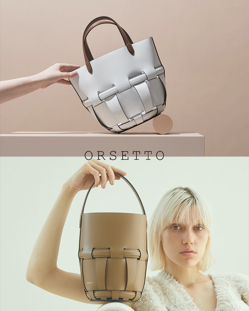 ORSETTO(オルセット)カウレザー バケツ ショルダーバッグ “RETE” 01-077-04