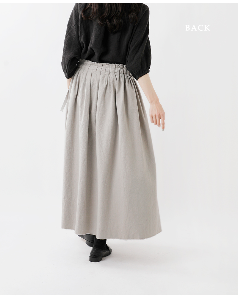 ROBE de PEAU(ローブデポー)オーガニックコットンラスティックスカート“RUSTICSKIRT”r156