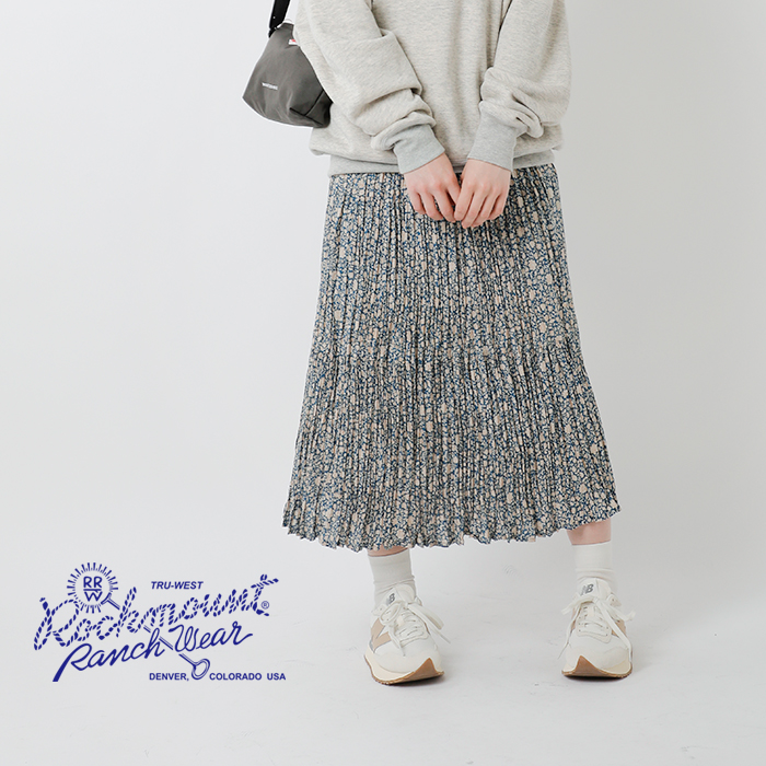 Rockmount(ロックマウント)コットンフラワープリントしわ加工ロングスカートsp9999-cottonprinted