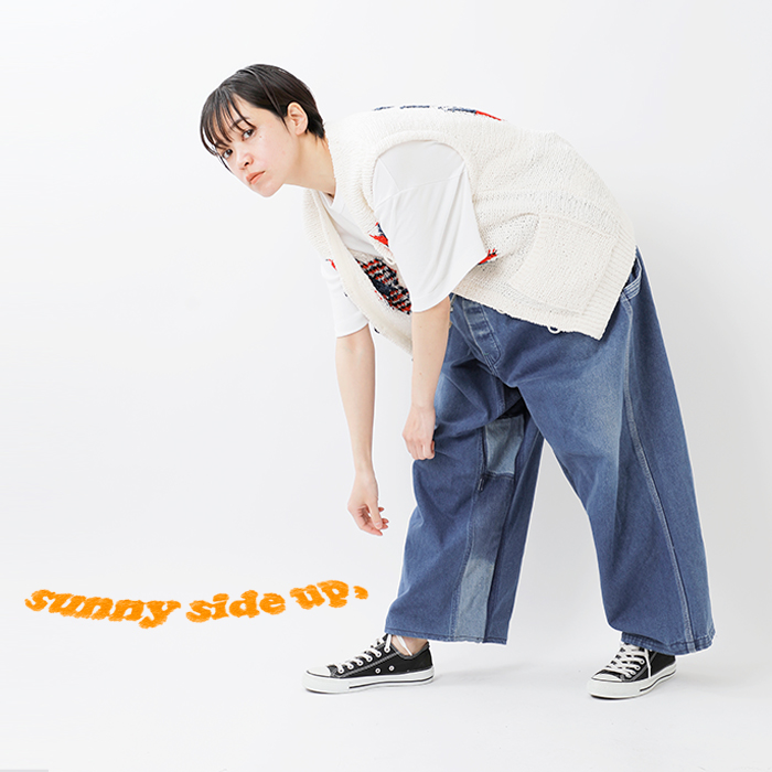 クーポン対象】Sunny Side Up サニーサイドアップ リメイク デニム