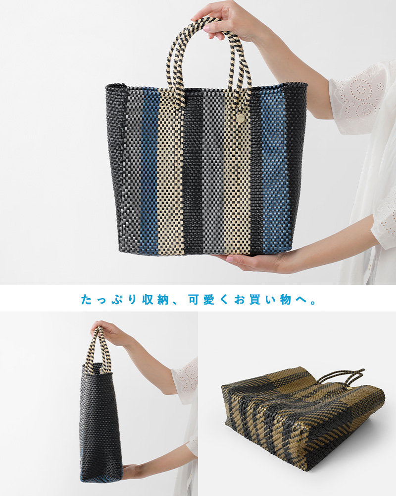 Letra(レトラ)ストライプメルカドバッグMサイズ“STRIPE”stripe-m