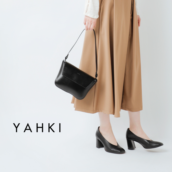 YAHKI ヤーキ ダブルフェイス レザー フラップ バッグ yh-535-ms 