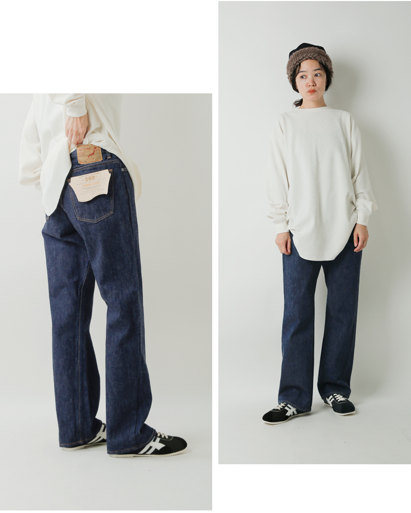 or slow(オアスロウ)シューカットジーンズ“SHOECUTJEANS”01-0202