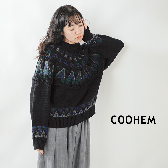 COOHEM(コーへン)KOUHENノルディックニットプルオーバー11-244-020