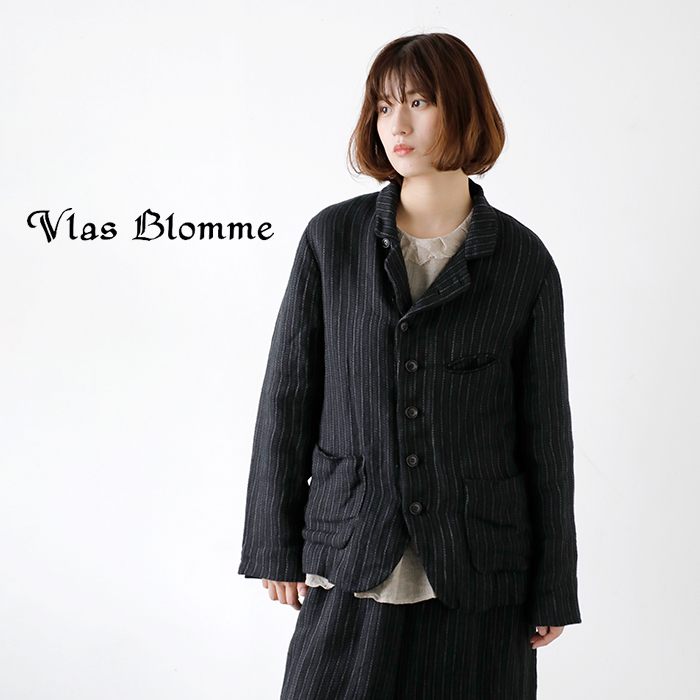 Vlas Blomme(ヴラスブラム・ブラスブラム)リネンヴィンテージマルチストライプジャケット13410104