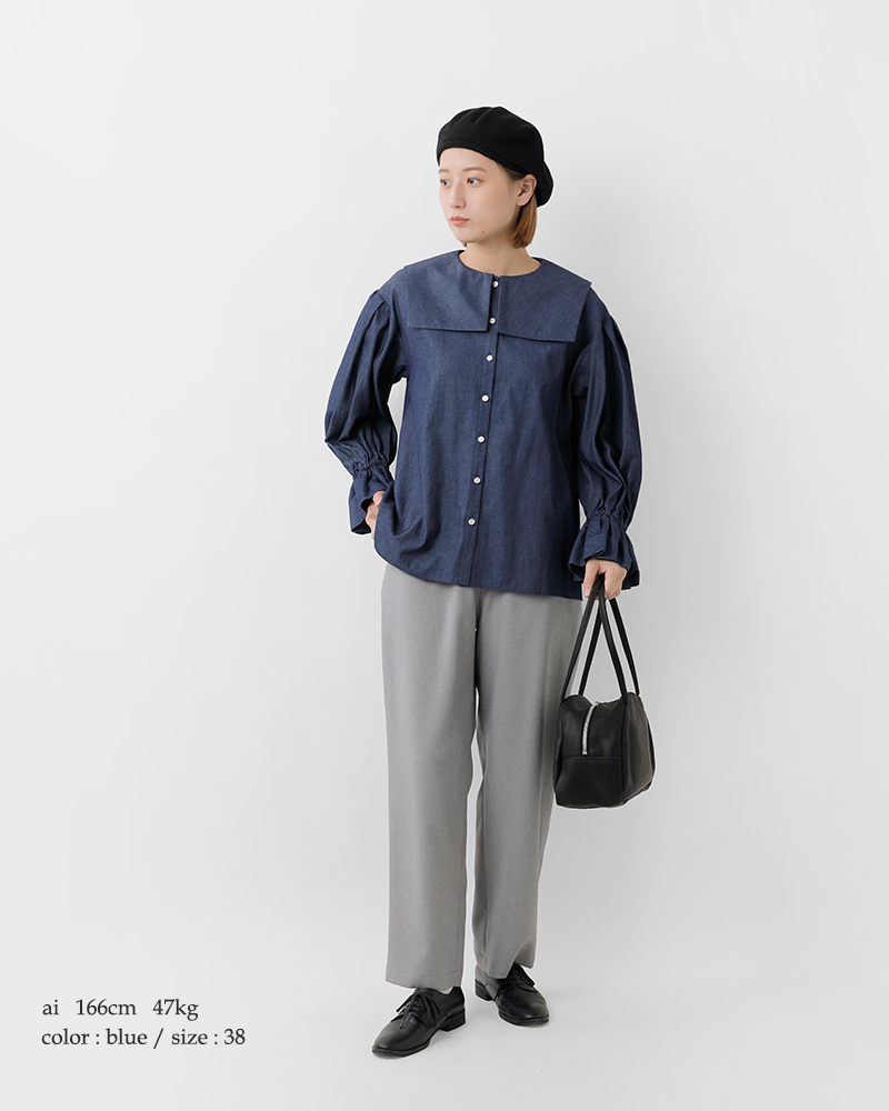 Si-Si-Si(スースースー)コットンバルーンスリーブブラウス“BALLOONSLEEVEBLOUSE”2024-aw115