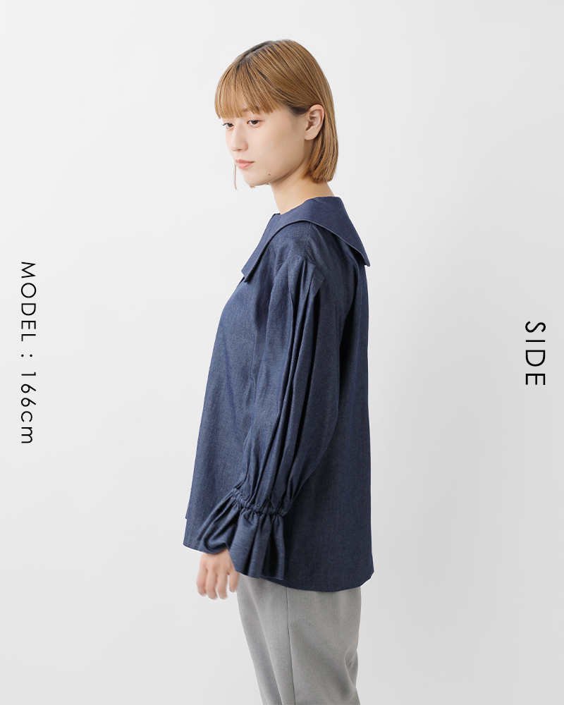 Si-Si-Si(スースースー)コットンバルーンスリーブブラウス“BALLOONSLEEVEBLOUSE”2024-aw115