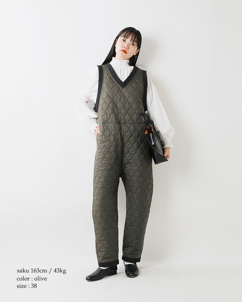 Si-Si-Si(スースースー)キルティングサロペット2024-aw124