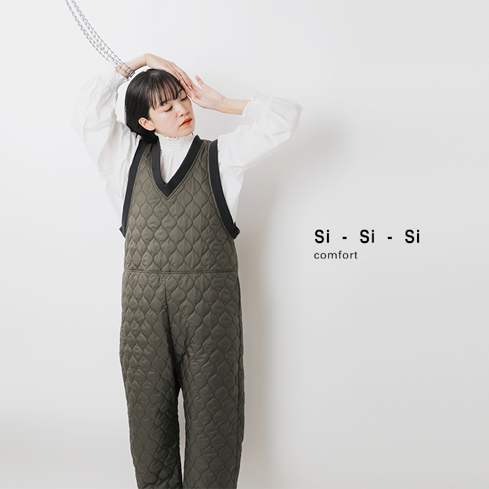 Si-Si-Si(スースースー)キルティングサロペット2024-aw124