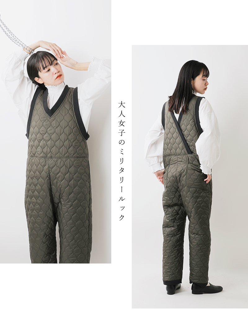 Si-Si-Si(スースースー)キルティングサロペット2024-aw124