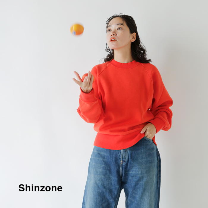 Shinzone(シンゾーン)コットンクルーネックスウェットシャツ“COMMONSWEAT”22amscu01-02