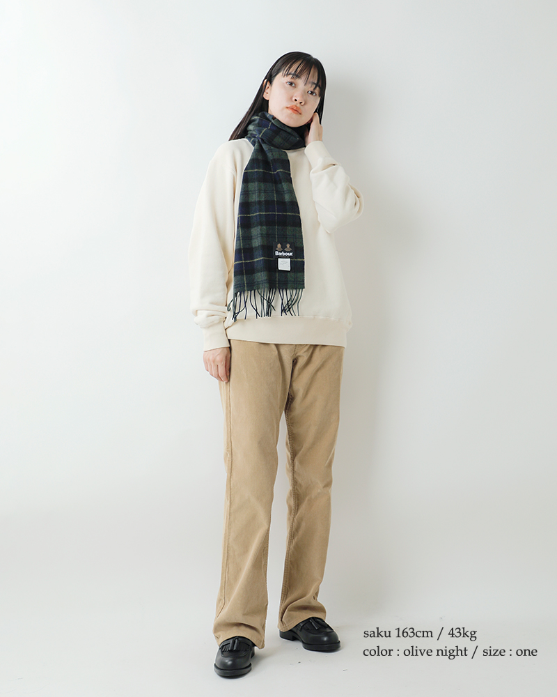 Barbour(バブアー)ラムウールタータンチェックスカーフ“TARTANLAMBSWOOLSCARF”242usc0001