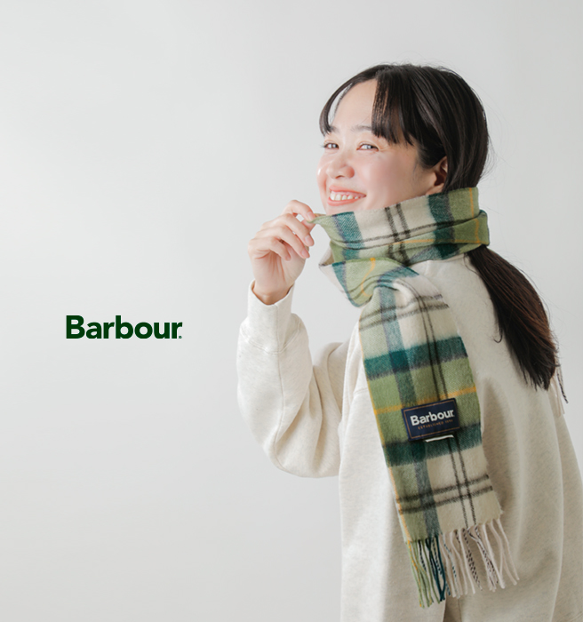 Barbour(バブアー)ラムウールカシミヤタータンチェックスカーフ“WOOLCASHMERETARTANSCARF”242usc0002