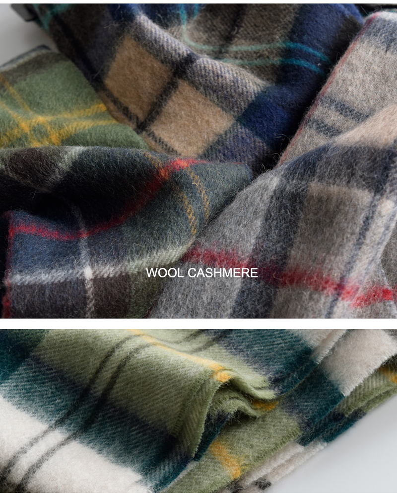 Barbour(バブアー)ラムウールカシミヤタータンチェックスカーフ“WOOLCASHMERETARTANSCARF”242usc0002