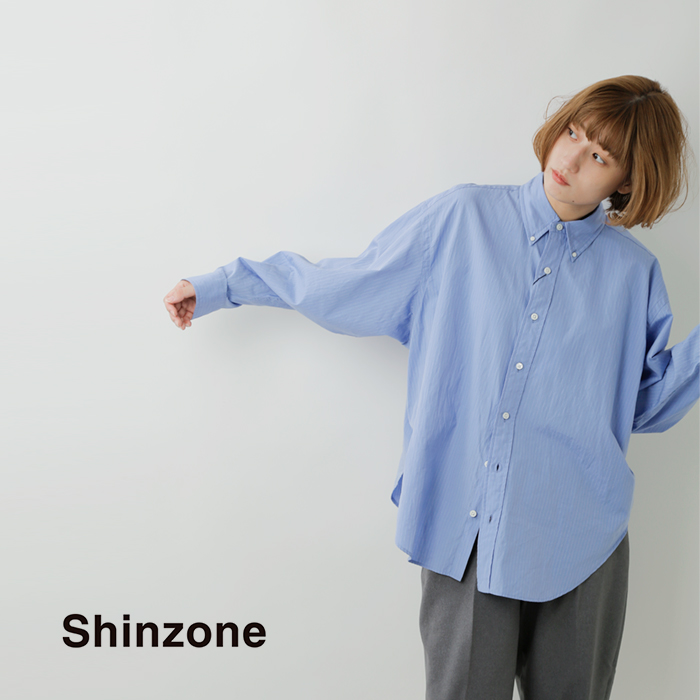 Shinzone(シンゾーン)コットンストライプダディシャツ“STRIPEDDADDYSHIRT”24amsbl09