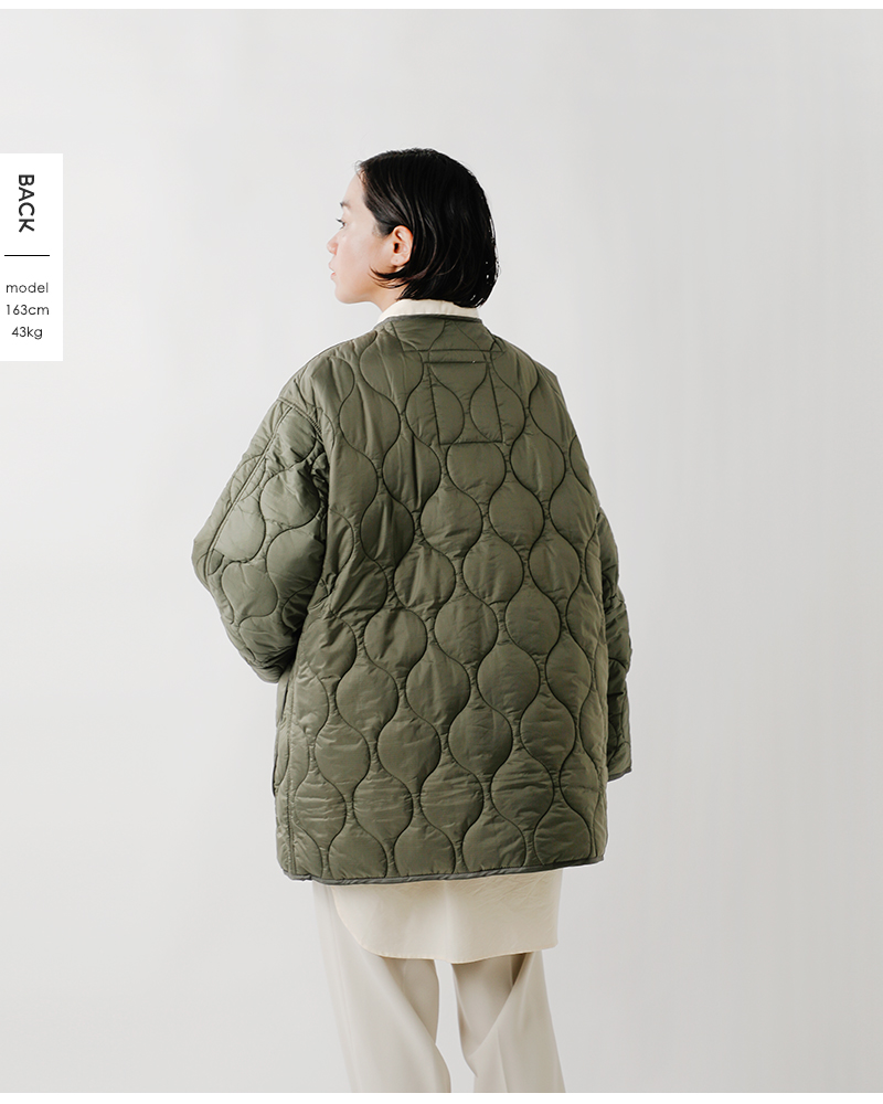 Shinzone(シンゾーン)ノーカラーショートキルティングコート“SHORTQUILTINGCOAT”24amsco07