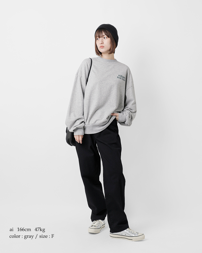 Shinzone(シンゾーン)コットンミニ裏毛スウェットプルオーバー“BOOKSTORESWEATSHIRT”24amscu08