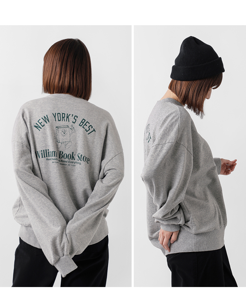 Shinzone(シンゾーン)コットンミニ裏毛スウェットプルオーバー“BOOKSTORESWEATSHIRT”24amscu08