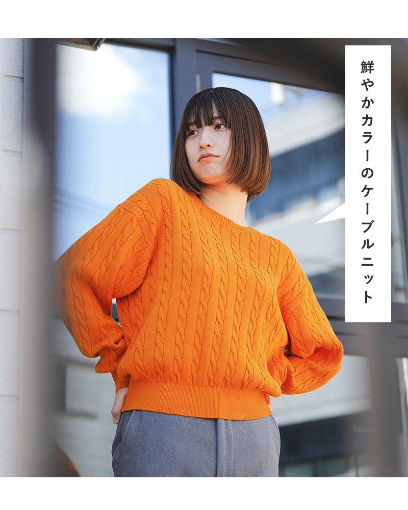 Shinzone(シンゾーン)コットンカシミヤケーブルニットプルオーバー“COTTONCASHMERECABLEKNIT”24amsni06