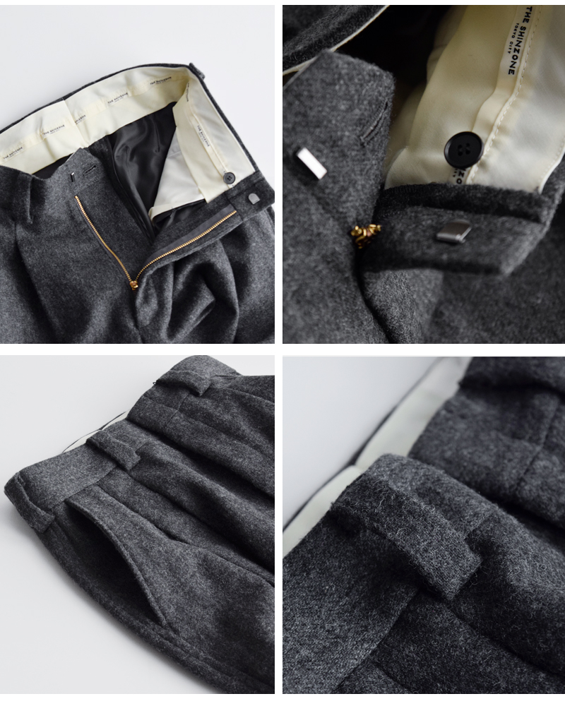 Shinzone(シンゾーン)ウールフランネルトムボーイパンツ“WOOLFLANNELTOMBOYPANTS”24amspa13