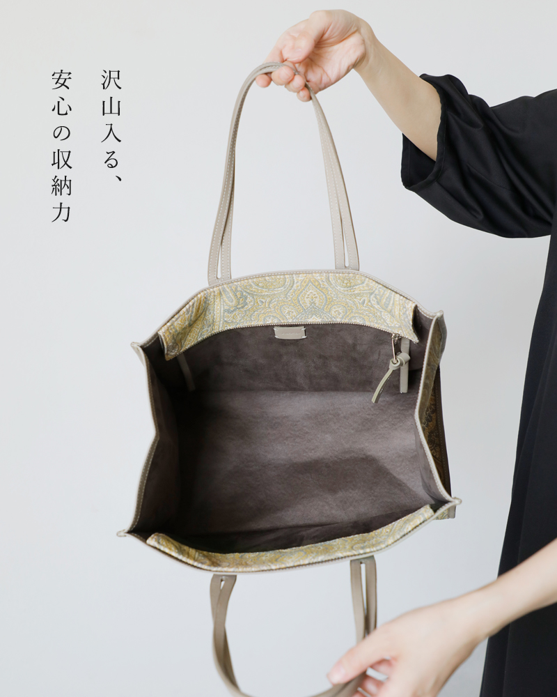 A VACATION(ア ヴァケーション)カウレザーハンドルスクエアトートバッグ“CLUBBAG”24aw-a76-same1