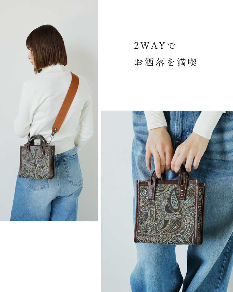 A VACATION(ア ヴァケーション)カウレザーハンドル2wayショルダーバッグ“TINY”24aw-a77-same1