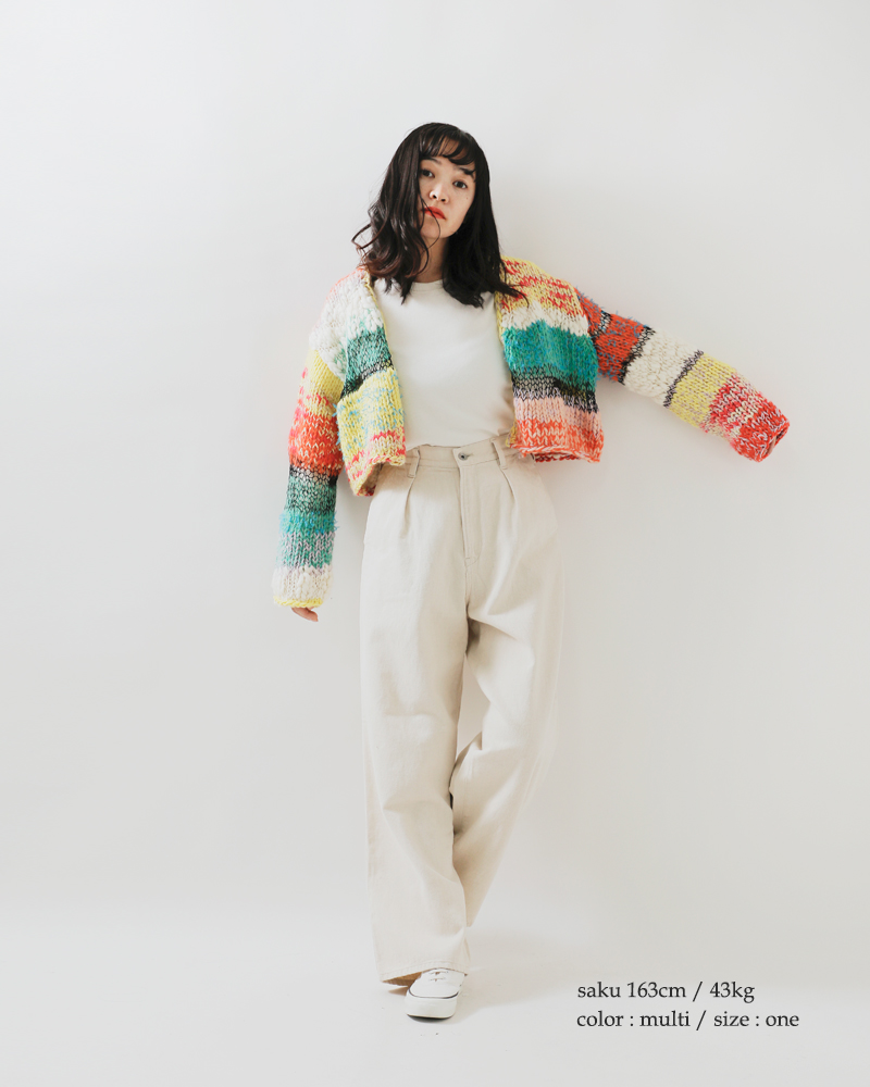 A MENDA(アメンダ)チャンキーハンドニットカーディガン“Chunkyhandknitcardigan”24fw-me001