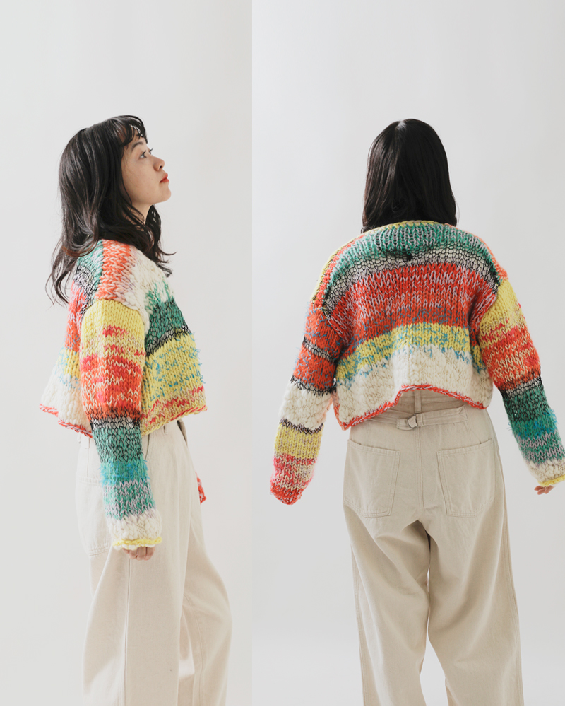 A MENDA(アメンダ)チャンキーハンドニットカーディガン“Chunkyhandknitcardigan”24fw-me001