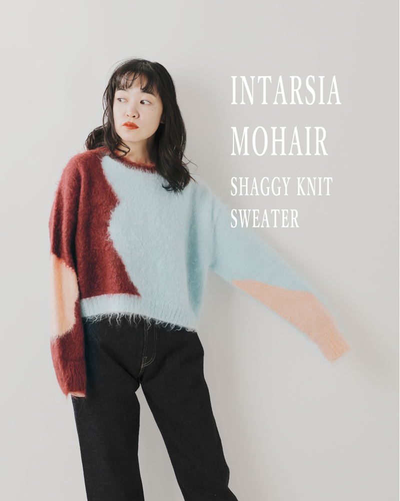 A MENDA(アメンダ)モヘアシャギーニットセーター“Intarsiamohairshaggyknitsweater”24fw-me004