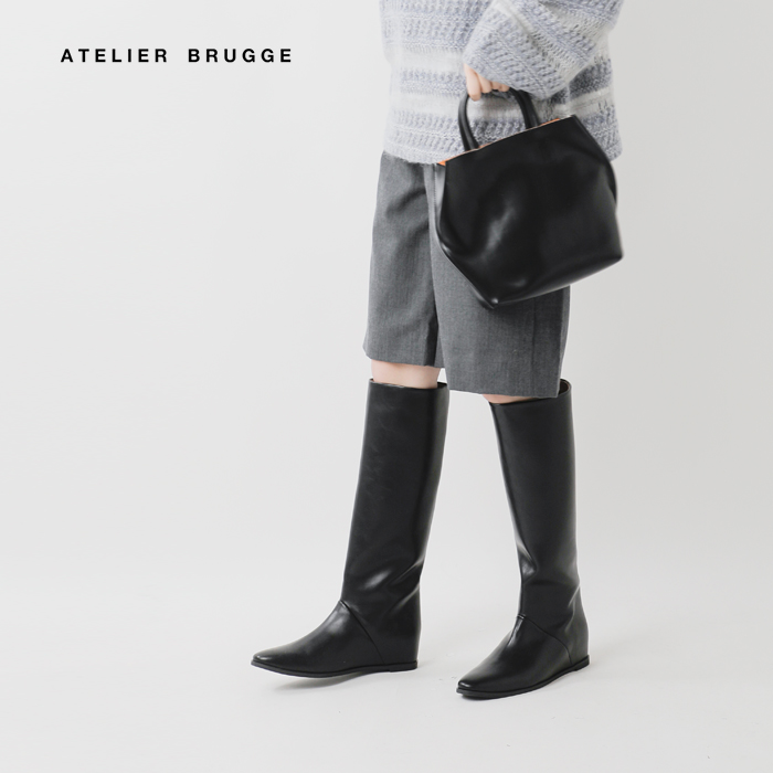 atelier brugge(アトリエブルージュ)インヒールロングブーツ24ks-85