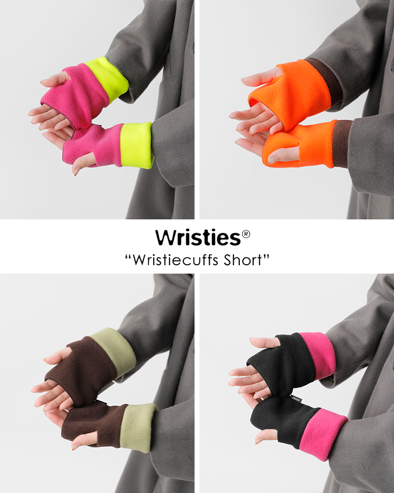 wristies(リスティーズ)フリース配色フィンガーレスショートグローブ“WristiecuffsShort”31al