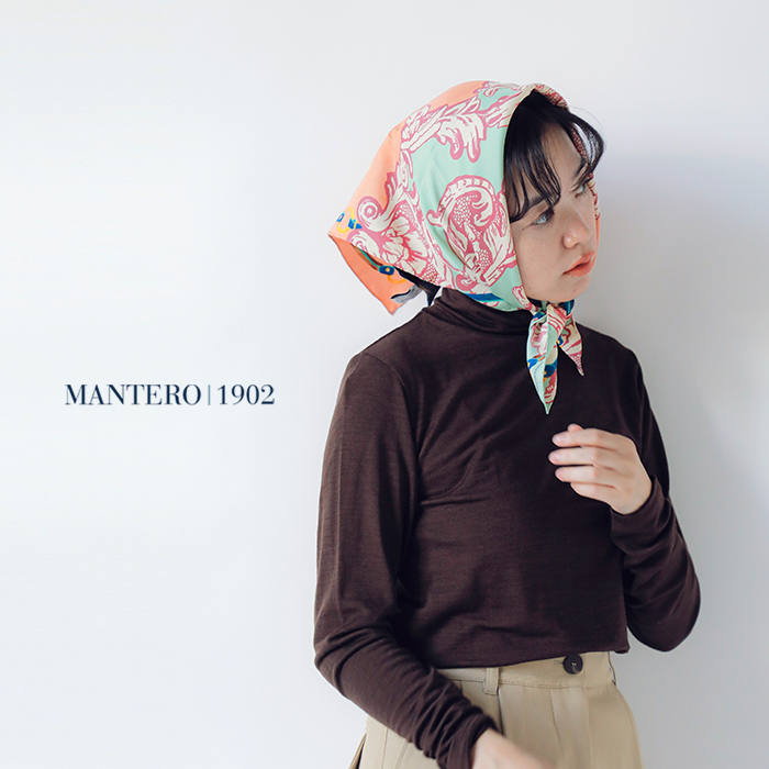 MANTERO(マンテロ)シルクツイルスカーフ“RIVER”40665