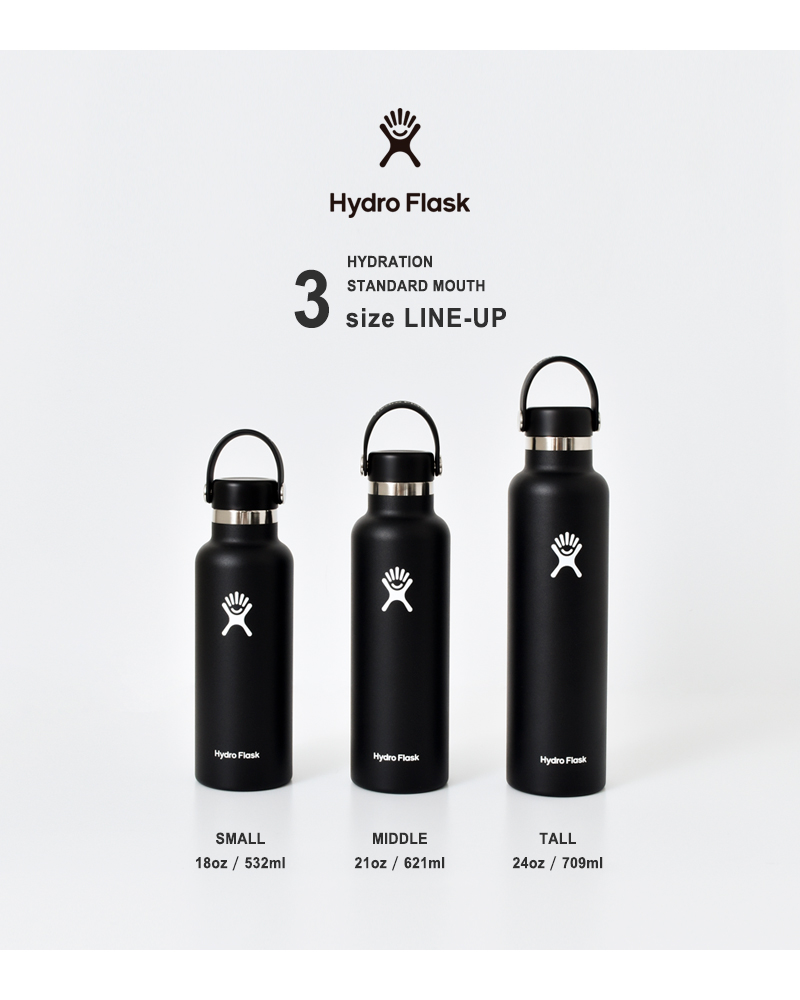 Hydro Flask(ハイドロフラスク)ハイドレーションスタンダードマウス ステンレスボトル532ml“HYDRATION SM 18oz” 5089013