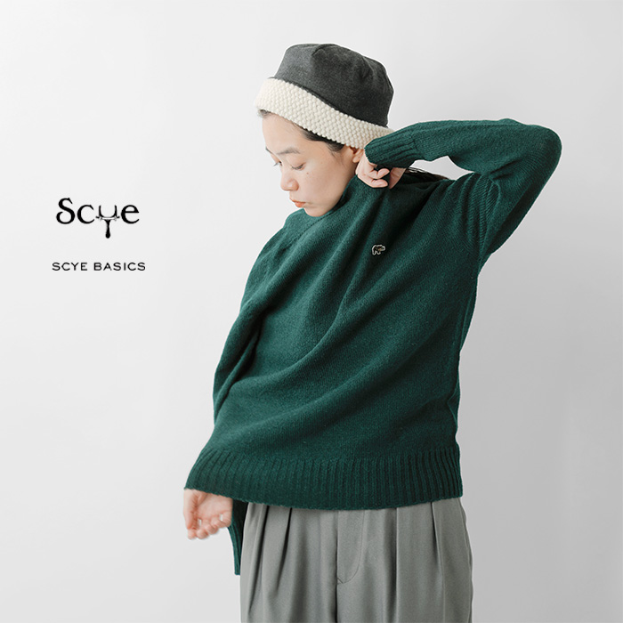 SCYE BASICS(TCx[VbNX)VFbghE[N[lbNZ[^[gShetlandWoolCrewNeckSweaterh5224-13602