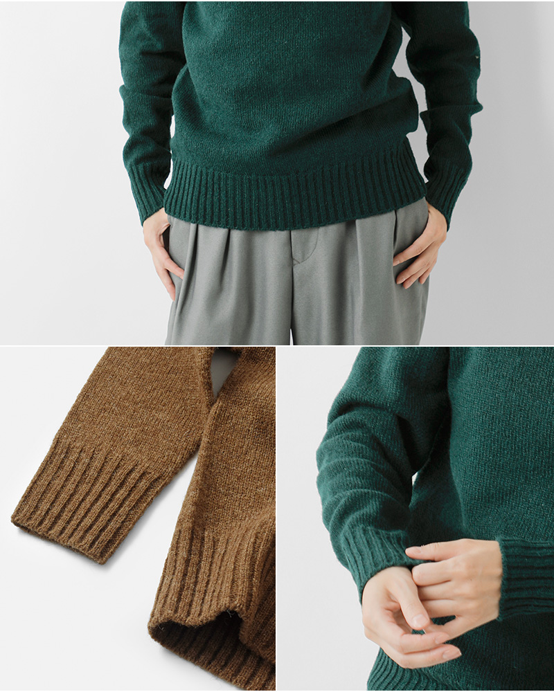 SCYE BASICS(TCx[VbNX)VFbghE[N[lbNZ[^[gShetlandWoolCrewNeckSweaterh5224-13602