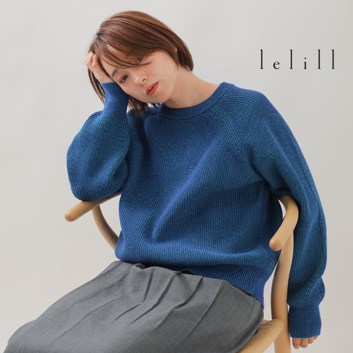 lelill(レリル)コットンミックスプレーティング畦プルオーバー52452312