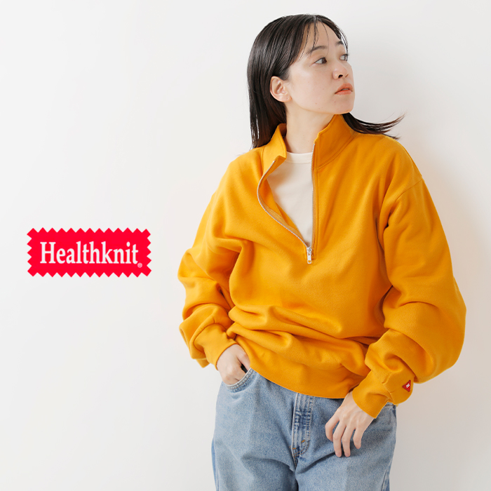 Healthknit(ヘルスニット)クラシックスウェットハーフジップロングスリーブプルオーバー54022