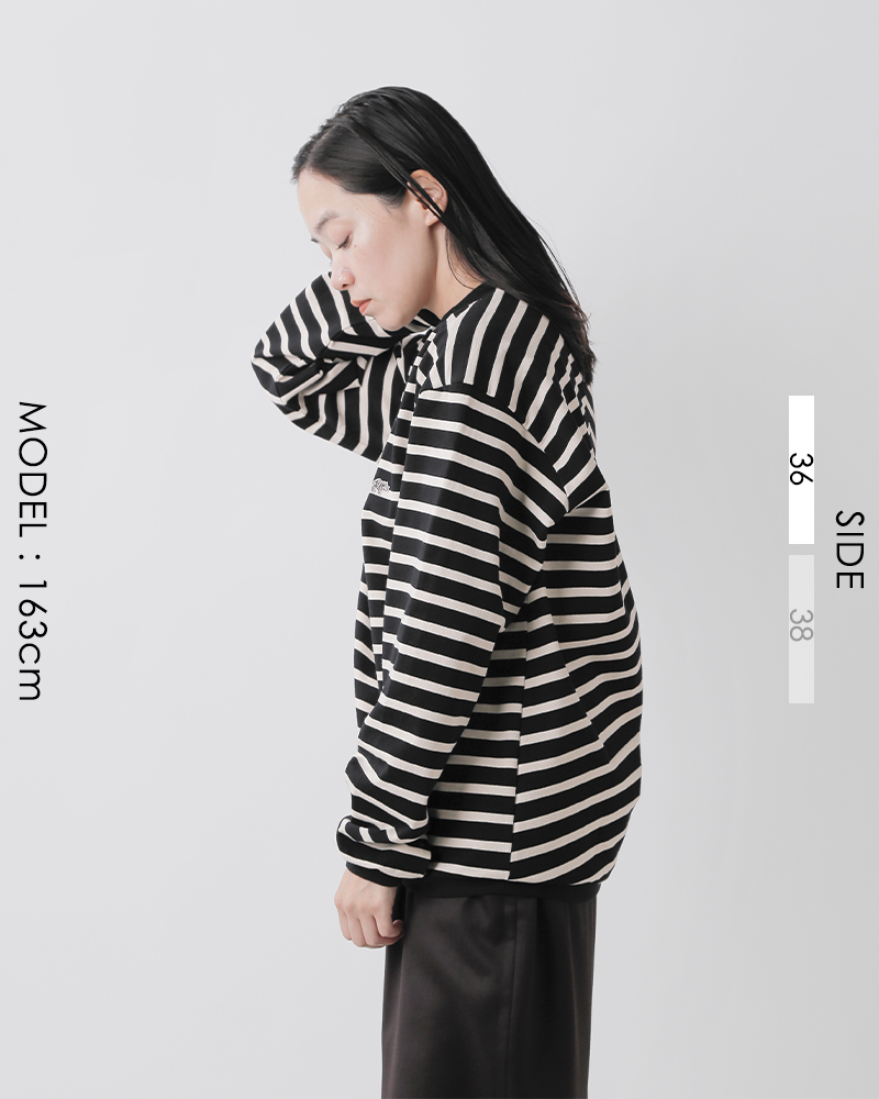 SCYE BASICS(TCx[VbNX)RbgW[W[{[_[N[lbNTVcgStripedCottonJerseyCrewNeckT-Shirth5724-23706