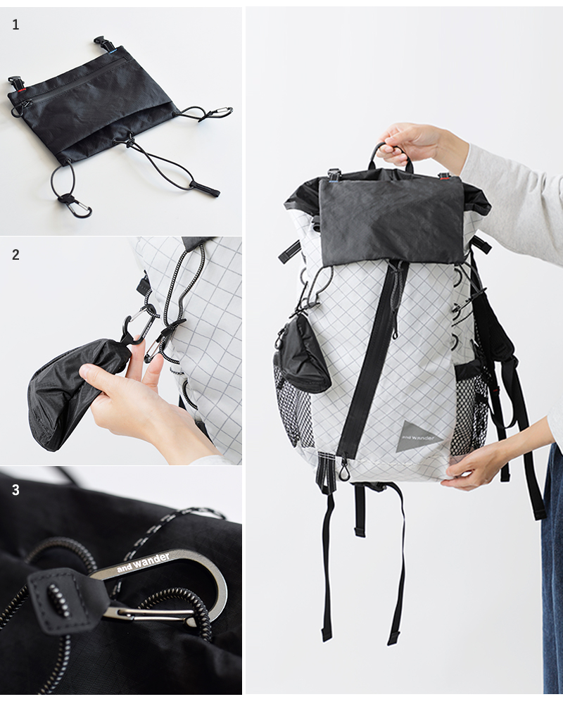 and wander(アンドワンダー)エコパック30Lバックパック“ECOPAK30Lbackpack”574-3975003