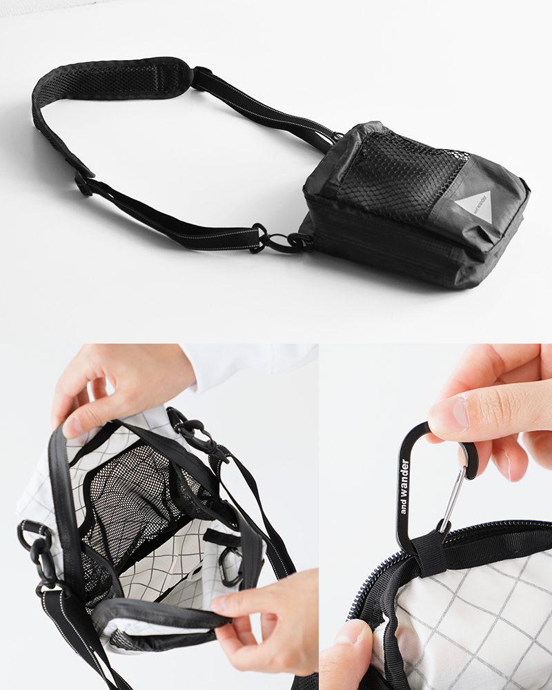 and wander(アンドワンダー)エコパックショルダーポーチ“ECOPAKsholderpouch”574-3975007