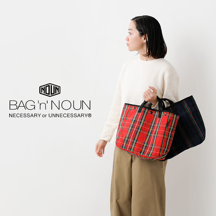 bagnnoun6号帆布コットンチェックトートバッグSサイズ“HOMESS/BAYCITY”70021006