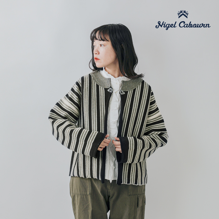 NIGEL CABOURN(ナイジェルケーボン)ウールチャーチカーディガン8049-08-40001