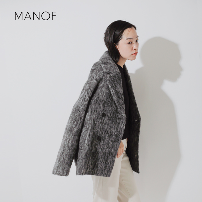 MANOF(マノフ)シャギーコクーンコート87101-0062