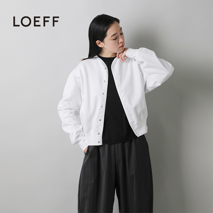 LOEFF(ロエフ)コットン裏毛スウェットカーディガン8827-699-0001