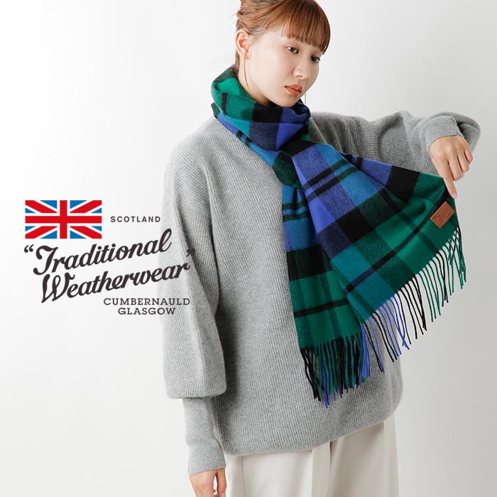 Traditional Weatherwearカシミヤタータンチェックマフラー“CASHMEREMUFFLER”a232ciggo0322ca