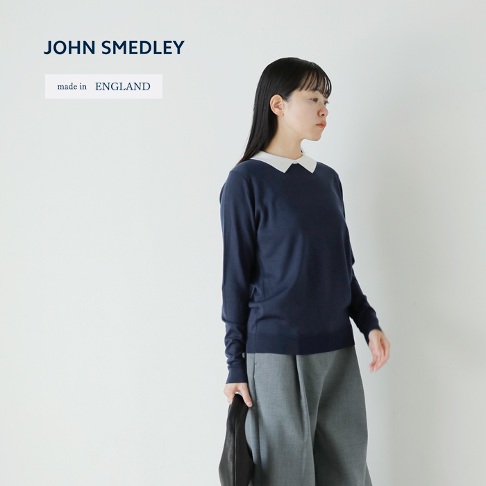 クーポン対象】JOHN SMEDLEY ジョンスメドレー 30G エクストラファイン メリノウール 襟付き ポロ ニット プルオーバー  a4601-fn 2024aw新作 レディース | Piu di aranciato(ピウディアランチェート)