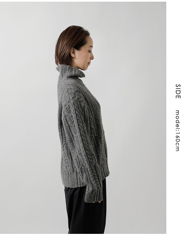 ADAWAS(アダワス)メリノウールメタリックボトルネックニットプルオーバー“METALLICAIRYKNITTOP”adws-401-33